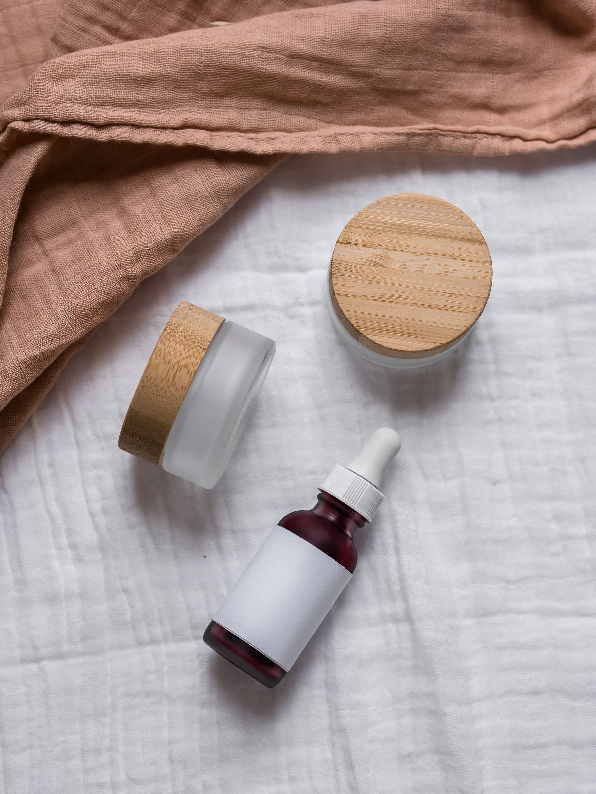 Natural skincare products and botanical oils